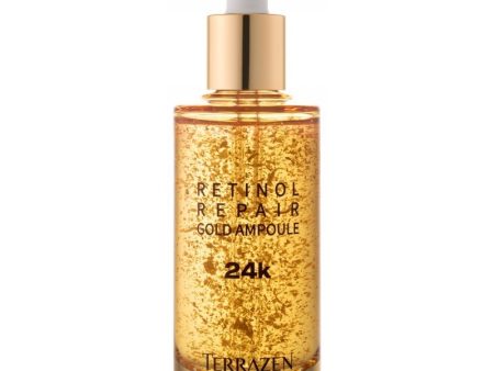 Stangrinantis serumas veido odai Terrazen Retinol Repair Gold Ampoule TER86837, ypač tinka brandžiai veido odai, 50 ml For Sale