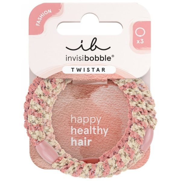 Gumytės plaukams Invisibobble Twistar Blush Braids IB-HT-PA-103, 3 vnt. For Sale