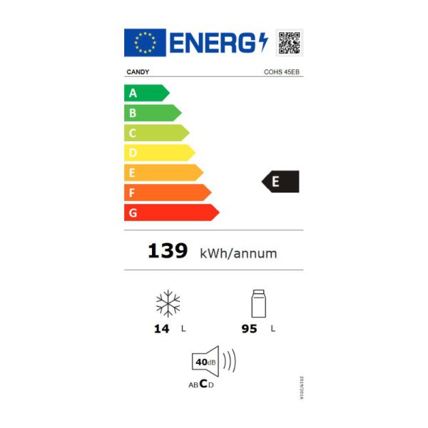 CANDY Refrigerator COHS 45EB Energy class E, Height 84 cm, Black Online now