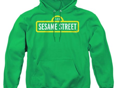 SESAME STREET : LOGO ADULT PULL OVER HOODIE KELLY GREEN LG Sale