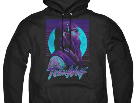 TEEN WOLF : HEADPHONE WOLF ADULT PULL OVER HOODIE Black XL on Sale