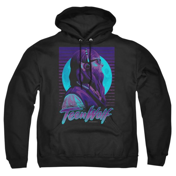 TEEN WOLF : HEADPHONE WOLF ADULT PULL OVER HOODIE Black XL on Sale