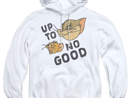 TOM AND JERRY : CAT AND MOUSE NOPE ADULT PULL OVER HOODIE White SM Online now