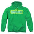 SESAME STREET : LOGO ADULT PULL OVER HOODIE KELLY GREEN MD on Sale