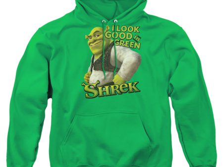 SHREK : LOOKING GOOD ADULT PULL OVER HOODIE KELLY GREEN 2X Online Sale