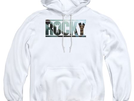 ROCKY : CUTOUT LOGO ADULT PULL OVER HOODIE White MD Supply