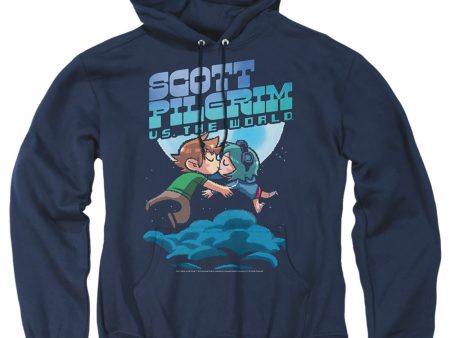 SCOTT PILGRIM : LOVERS ADULT PULL OVER HOODIE Navy 3X Online Hot Sale