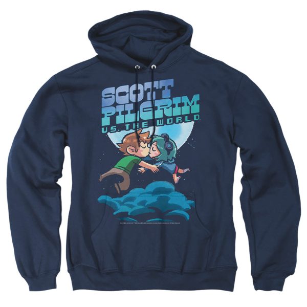 SCOTT PILGRIM : LOVERS ADULT PULL OVER HOODIE Navy 3X Online Hot Sale