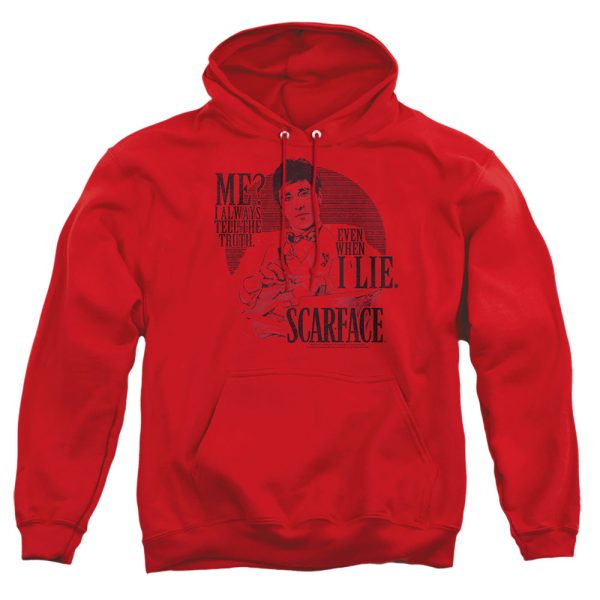 SCARFACE : TRUTH ADULT PULL OVER HOODIE Red LG Hot on Sale