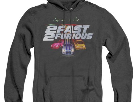 2 FAST 2 FURIOUS : LOGO ADULT HEATHER HOODIE BLACK 3X Fashion