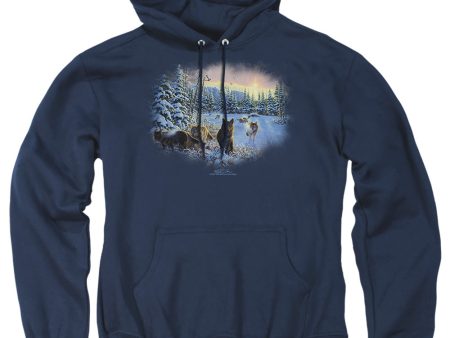 WILDLIFE : HUNTER S MOON THE SPOILS ADULT PULL OVER HOODIE Navy SM on Sale